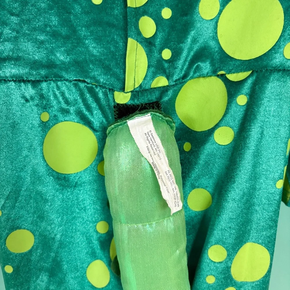 Unbranded Green Glow in the Dark 2Pc Dinosaur Dress Up Pretend Play Costume 4-5T